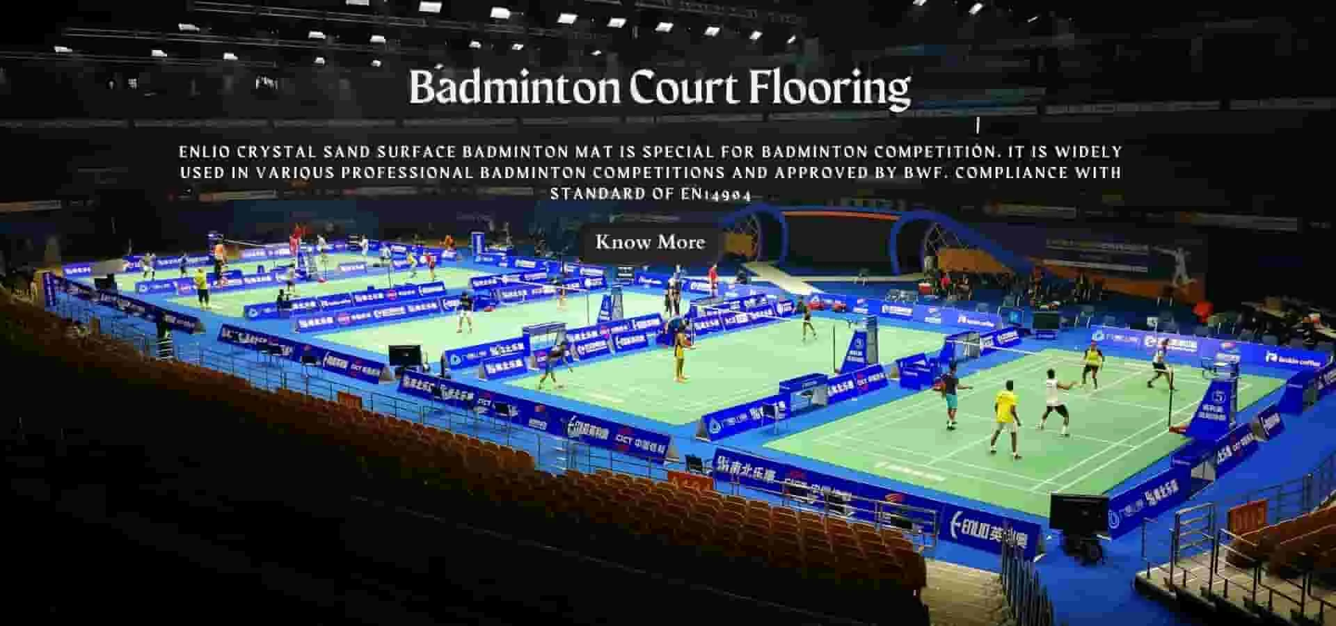 badminton court and net