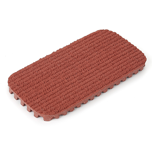 Red Synthetic surface-rubber prefabricated track