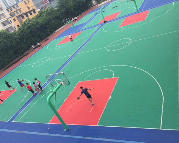 tan running track